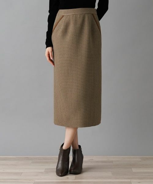 NEMIKA / ネミカ ミニ・ひざ丈スカート | 【セットアップ対応】チェック柄タイトスカート【NEMIKA】 | 詳細5