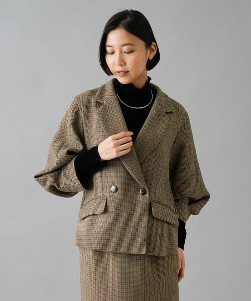 NEMIKA / ネミカ テーラードジャケット | 【セットアップ対応】チェック柄テーラードジャケット【NEMIKA】 | 詳細14