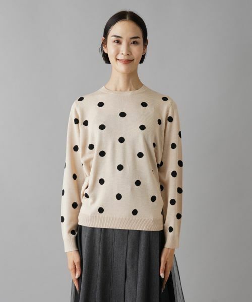 NEMIKA / ネミカ ニット・セーター | ドット柄クルーネックニット【NEMIKA】 | 詳細12