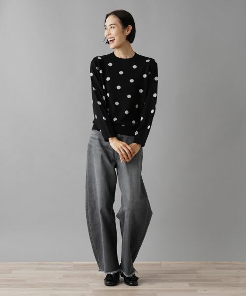 NEMIKA / ネミカ ニット・セーター | ドット柄クルーネックニット【NEMIKA】 | 詳細4
