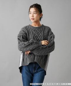 NEMIKA / ネミカ ニット・セーター | バック切替アラン編みニット【torrazzo donna】