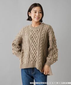 NEMIKA / ネミカ ニット・セーター | バック切替アラン編みニット【torrazzo donna】