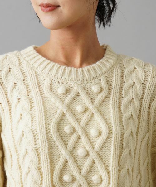 NEMIKA / ネミカ ニット・セーター | バック切替アラン編みニット【torrazzo donna】 | 詳細15