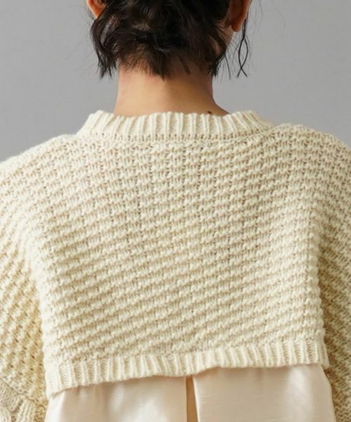 NEMIKA / ネミカ ニット・セーター | バック切替アラン編みニット【torrazzo donna】 | 詳細16