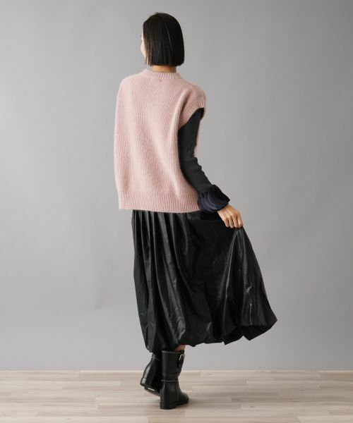 NEMIKA / ネミカ テーラードジャケット | サイドスリットニットベスト【Liriito】 | 詳細3