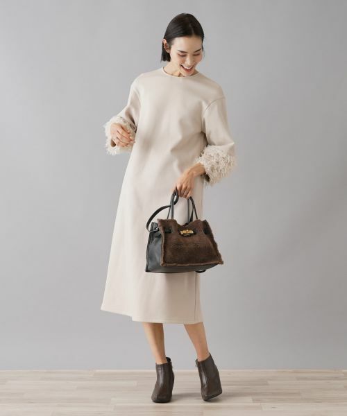 NEMIKA / ネミカ ドレス | フェザー調スリーブワンピース【NEMIKA】 | 詳細1