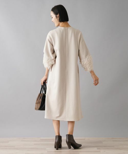 NEMIKA / ネミカ ドレス | フェザー調スリーブワンピース【NEMIKA】 | 詳細3
