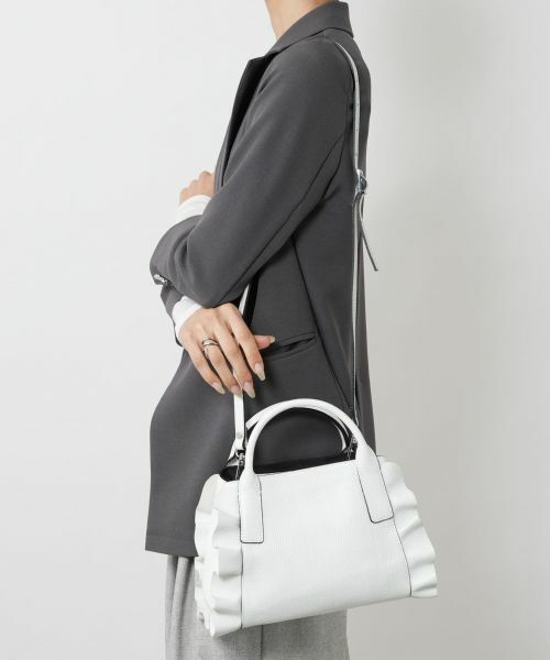 NEMIKA / ネミカ トートバッグ | レザーフリルデザインハンドバッグ【RIPANI】 | 詳細5