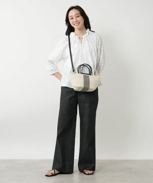 NEMIKA / ネミカ トートバッグ | ストライプデザインハンドバッグ【SINBONO】 | 詳細7