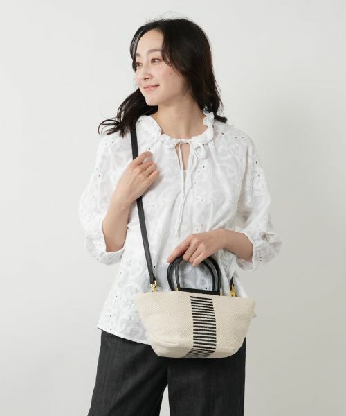 NEMIKA / ネミカ トートバッグ | ストライプデザインハンドバッグ【SINBONO】 | 詳細8