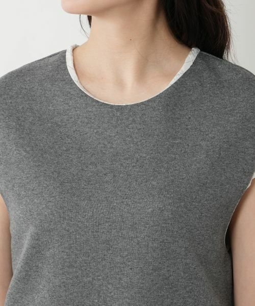 NEMIKA / ネミカ カットソー | 異素材切替ノースリーブプルオーバー【TELA】 | 詳細7