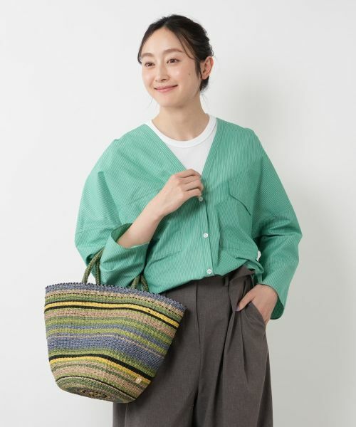 NEMIKA / ネミカ トートバッグ | マルチボーダーカゴバッグ【VIOLAd’ORO】 | 詳細11