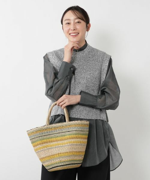 NEMIKA / ネミカ トートバッグ | マルチボーダーカゴバッグ【VIOLAd’ORO】 | 詳細13