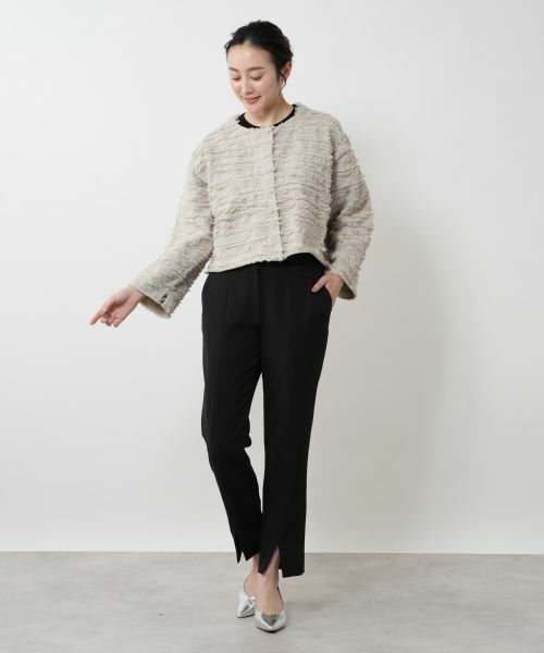 NEMIKA / ネミカ カーディガン・ボレロ | フリンジニットジャケット【THREE DOTS】 | 詳細1