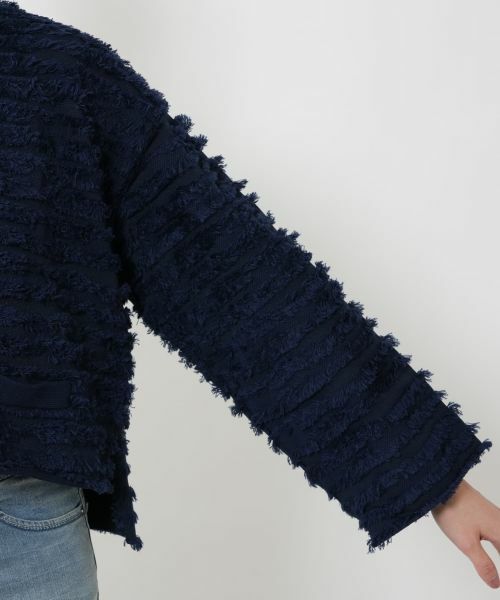 NEMIKA / ネミカ カーディガン・ボレロ | フリンジニットジャケット【THREE DOTS】 | 詳細12