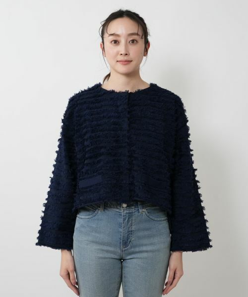 NEMIKA / ネミカ カーディガン・ボレロ | フリンジニットジャケット【THREE DOTS】 | 詳細7
