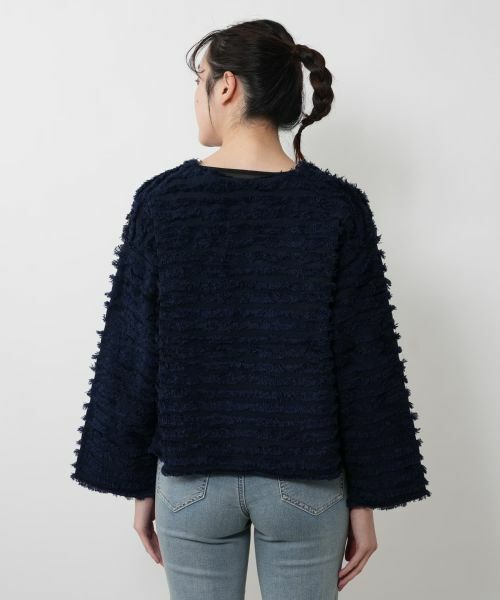 NEMIKA / ネミカ カーディガン・ボレロ | フリンジニットジャケット【THREE DOTS】 | 詳細9