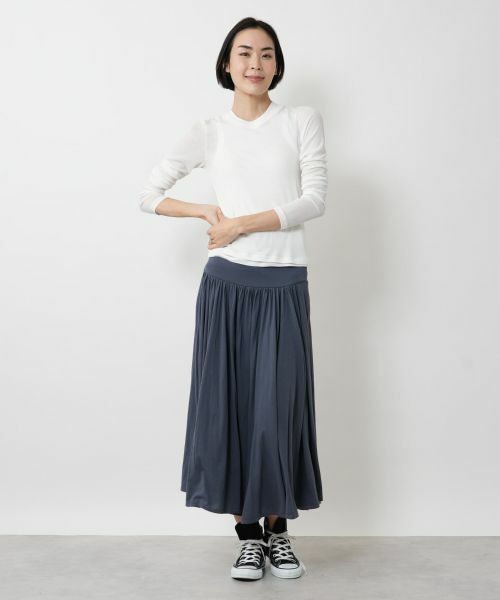 NEMIKA / ネミカ ミニ・ひざ丈スカート | ジャージーフレアスカート【THREE DOTS】 | 詳細10