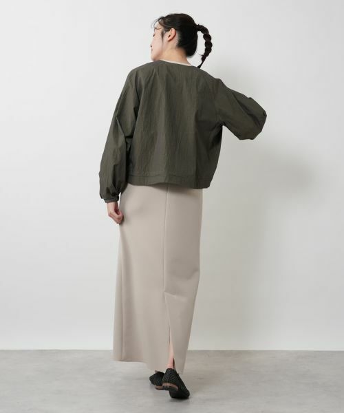 NEMIKA / ネミカ テーラードジャケット | クロップドノーカラージャケット【THREE DOTS】 | 詳細3