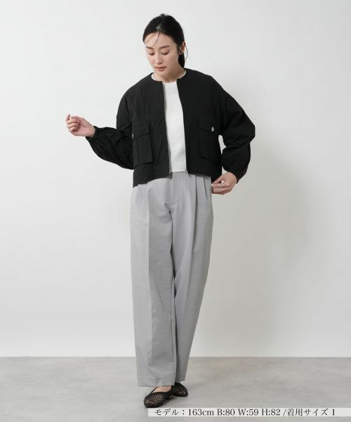 NEMIKA / ネミカ テーラードジャケット | クロップドノーカラージャケット【THREE DOTS】 | 詳細7