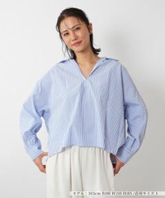 NEMIKA / ネミカ シャツ・ブラウス | ストライプワイドカラーシャツ【TICCA】