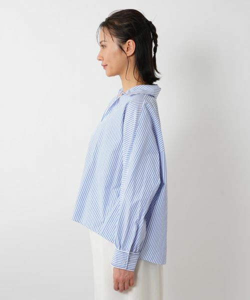 ticca ストライプ半袖シャツ TICCA＞ストライプ スキッパー シャツ