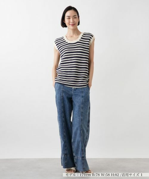 NEMIKA / ネミカ テーラードジャケット | ボーダーニットプルオーバー【LES TRICOTS D'O】 | 詳細4