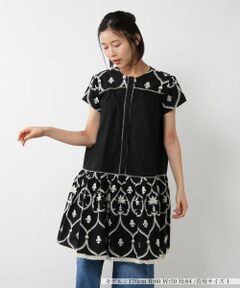 NEMIKA / ネミカ シャツ・ブラウス | フラワー刺繍チュニックブラウス【DEVOTION TWINS】