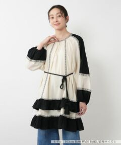 NEMIKA / ネミカ シャツ・ブラウス | 配色切り替えチュニックブラウス【DEVOTION TWINS】