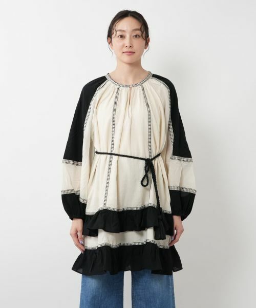 NEMIKA / ネミカ シャツ・ブラウス | 配色切り替えチュニックブラウス【DEVOTION TWINS】 | 詳細5