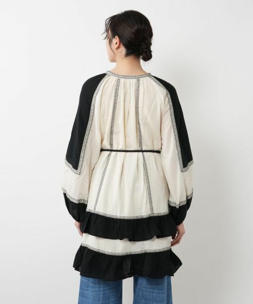 NEMIKA / ネミカ シャツ・ブラウス | 配色切り替えチュニックブラウス【DEVOTION TWINS】 | 詳細7