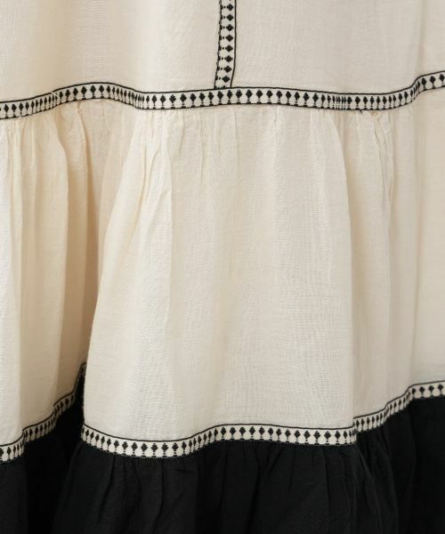 NEMIKA / ネミカ ミニ・ひざ丈スカート | 配色ティアードスカート【DEVOTION TWINS】 | 詳細10