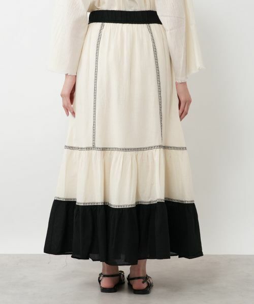 NEMIKA / ネミカ ミニ・ひざ丈スカート | 配色ティアードスカート【DEVOTION TWINS】 | 詳細6