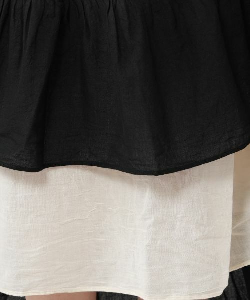 NEMIKA / ネミカ ミニ・ひざ丈スカート | 配色ティアードスカート【DEVOTION TWINS】 | 詳細9