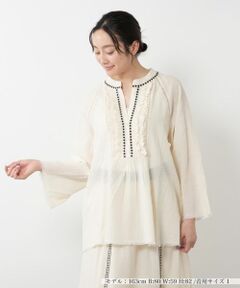 NEMIKA / ネミカ シャツ・ブラウス | キーネックコットンブラウス【DEVOTION TWINS】