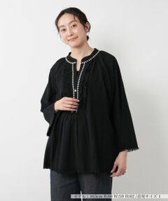 NEMIKA / ネミカ シャツ・ブラウス | キーネックコットンブラウス【DEVOTION TWINS】