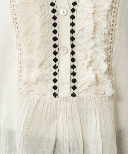 NEMIKA / ネミカ シャツ・ブラウス | キーネックコットンブラウス【DEVOTION TWINS】 | 詳細14