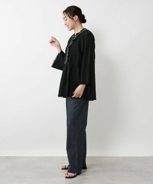 NEMIKA / ネミカ シャツ・ブラウス | キーネックコットンブラウス【DEVOTION TWINS】 | 詳細2