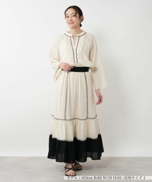 NEMIKA / ネミカ シャツ・ブラウス | キーネックコットンブラウス【DEVOTION TWINS】 | 詳細4