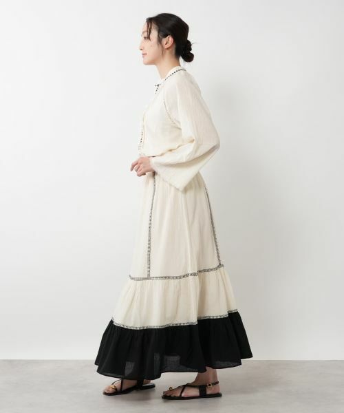 NEMIKA / ネミカ シャツ・ブラウス | キーネックコットンブラウス【DEVOTION TWINS】 | 詳細5