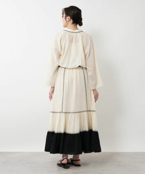 NEMIKA / ネミカ シャツ・ブラウス | キーネックコットンブラウス【DEVOTION TWINS】 | 詳細6