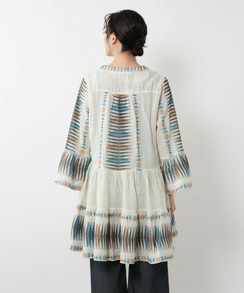 NEMIKA / ネミカ シャツ・ブラウス | 幾何学柄フレアスリーブチュニック【DEVOTION TWINS】 | 詳細6