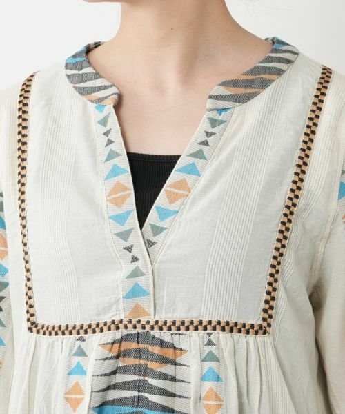 NEMIKA / ネミカ シャツ・ブラウス | 幾何学柄フレアスリーブチュニック【DEVOTION TWINS】 | 詳細7