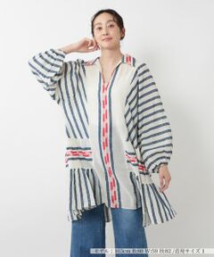 NEMIKA / ネミカ シャツ・ブラウス | ストライプ切替チュニックブラウス【DEVOTION TWINS】