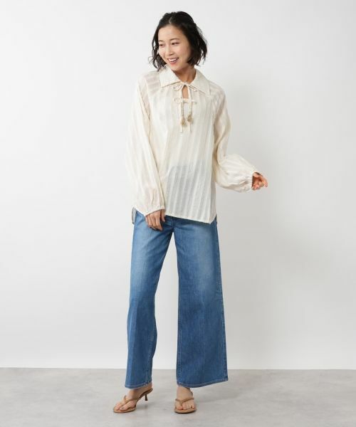 NEMIKA / ネミカ シャツ・ブラウス | ラメストライプブラウス【DEVOTION TWINS】 | 詳細1