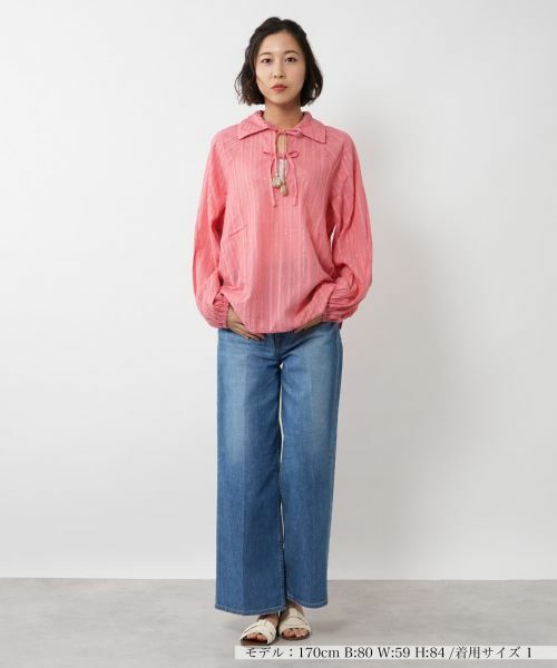 NEMIKA / ネミカ シャツ・ブラウス | ラメストライプブラウス【DEVOTION TWINS】 | 詳細4