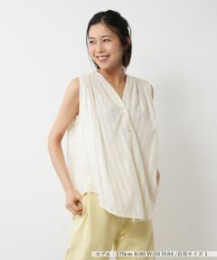 NEMIKA / ネミカ シャツ・ブラウス | ラメストライプノースリーブブラウス【DEVOTION TWINS】