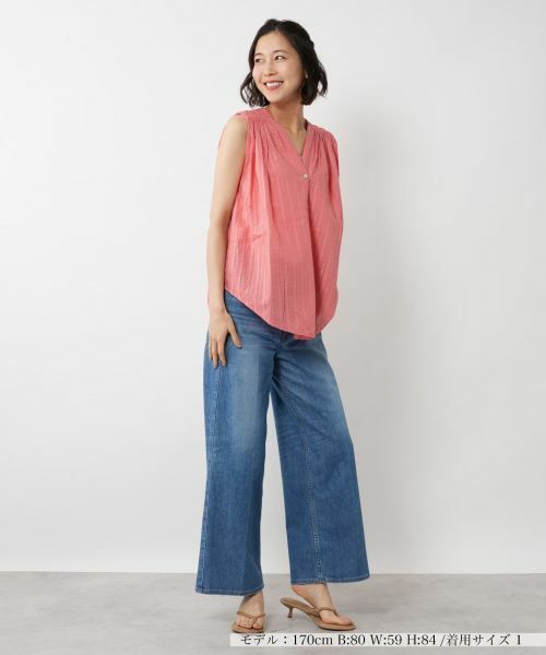 NEMIKA / ネミカ シャツ・ブラウス | ラメストライプノースリーブブラウス【DEVOTION TWINS】 | 詳細4