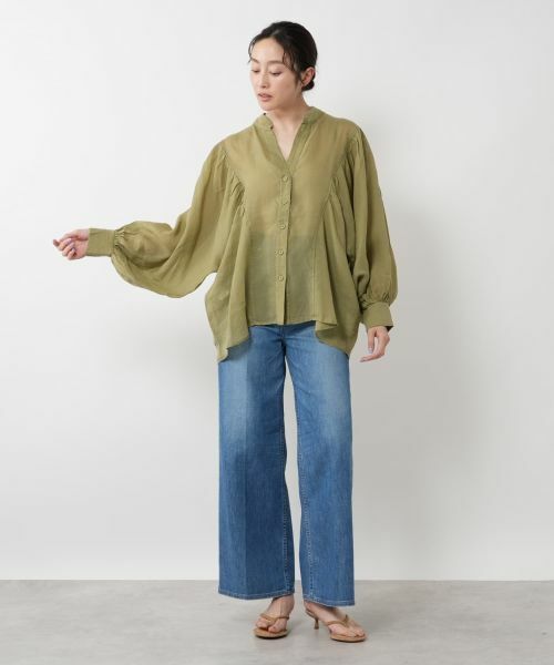 NEMIKA / ネミカ シャツ・ブラウス | ギャザースリーブブラウス【DEVOTION TWINS】 | 詳細1