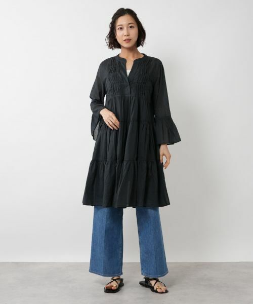 NEMIKA / ネミカ シャツ・ブラウス | ピンタックティアードチュニック【DEVOTION TWINS】 | 詳細1